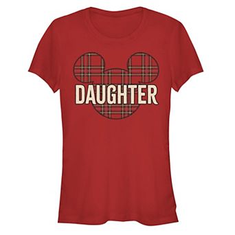 Disney's Mickey Mouse Juniors' Daughter Christmas Patch Graphic Tee