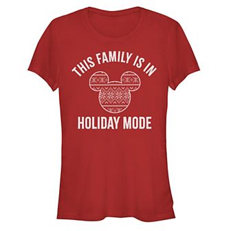 Disney's Mickey Mouse Juniors' This Family Is In Holiday Mode Graphic Tee