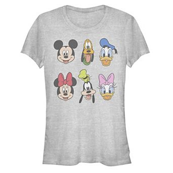 Disney's Mickey Mouse And Friends Faces Juniors' Graphic Tee