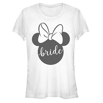 Disney's Minnie Mouse Bride Sign Juniors' Graphic Tee