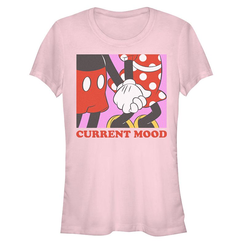 Disney's Mickey Mouse And Minnie Current Mood Juniors' Graphic Tee, Women's, 