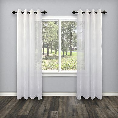 Decopolitan Cardiff 1" Adjustable Curtain Rod Set