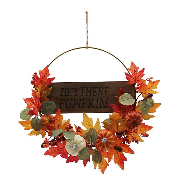 Celebrate Together™ Fall "Hey There Pumpkin" Artificial Wreath - Multi