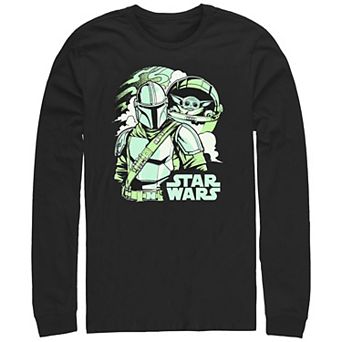 Men's The Mandalorian The Child And Mando Portrait Graphic Tee