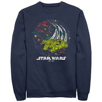 Men's Star Wars Colorful Space Fight Graphic Fleece