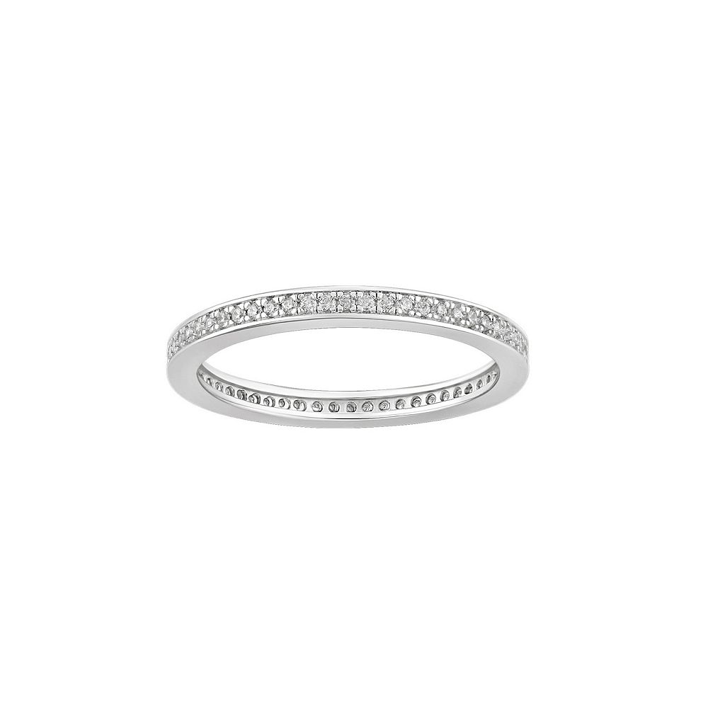 PRIMROSE Sterling Silver Cubic Zirconia Channel Band Ring