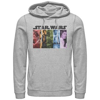 Men's Star Wars Characters Color Panel Graphic Hoodie