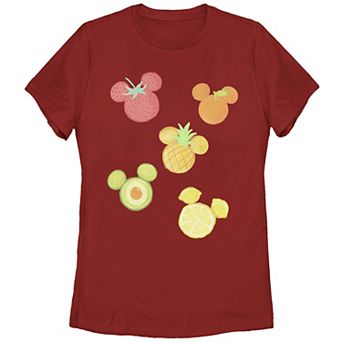 Disney's Mickey Mouse Assorted Fruit Juniors' Graphic Tee