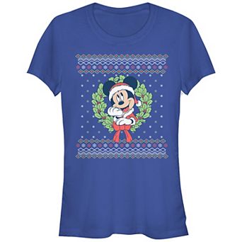 Disney's Mickey Mouse Christmas Sweater Juniors' Graphic Tee