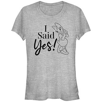Disney's Daisy Duck I Said Yes Sign Juniors' Graphic Tee