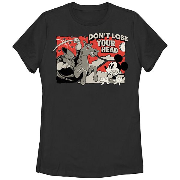 Disney's Mickey Mouse And Headless Horseman Juniors' Graphic Tee