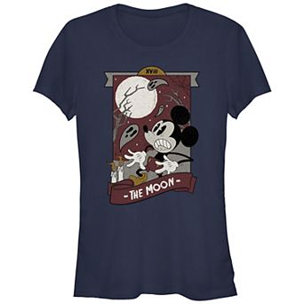 Disney's Mickey Mouse Tarot Card The Moon Juniors' Graphic Tee