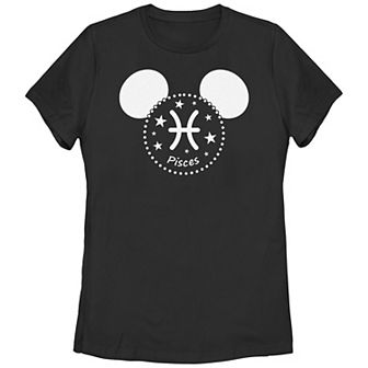 Disney's Mickey Mouse Pisces Sign Juniors' Graphic Tee