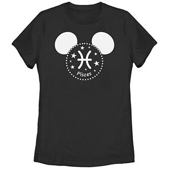 Disney's Mickey Mouse Pisces Sign Juniors' Graphic Tee