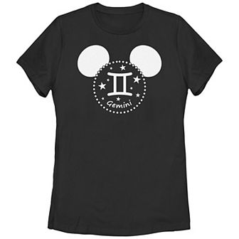 Disney's Mickey Mouse Gemini Sign Juniors' Graphic Tee
