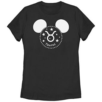 Disney's Mickey Mouse Taurus Sign Juniors' Graphic Tee