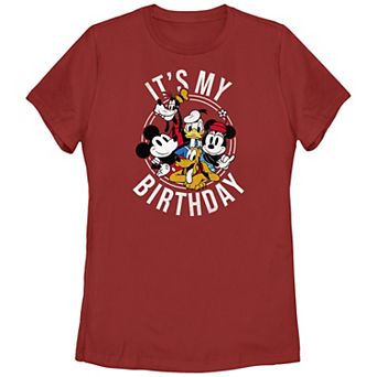 Disney's Mickey Mouse And Friends It's My Birthday Juniors' Graphic Tee