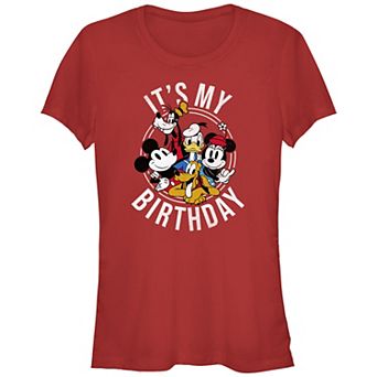 Disney's Mickey Mouse And Friends It's My Birthday Juniors' Graphic Tee