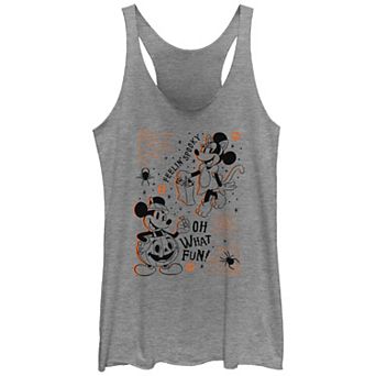Disney's Mickey Mouse And Minnie Feelin' Spooky Tri-Blend Juniors' Graphic Racerback Tank