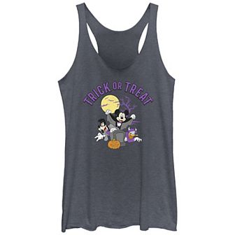 Disney's Mickey Mouse And Friends Trick Or Treat Tri-Blend Juniors' Graphic Racerback Tank