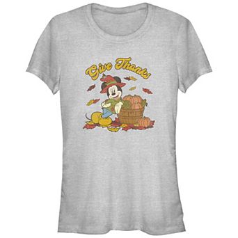 Disney's Mickey Mouse Thankful Vibes Juniors' Graphic Tee