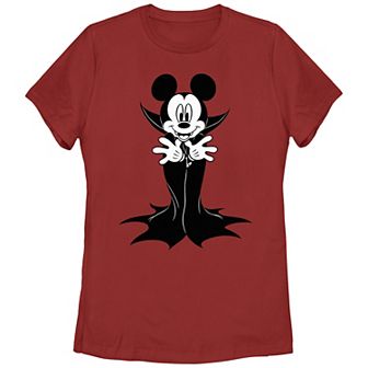 Disney's Mickey Mouse In Vampire Costume Juniors' Graphic Tee