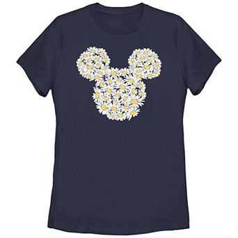 Disney's Mickey Mouse Daisies Design Juniors' Graphic Tee