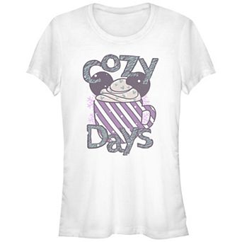 Disney's Mickey Mouse Cozy Days Hot Cocoa Juniors' Graphic Tee