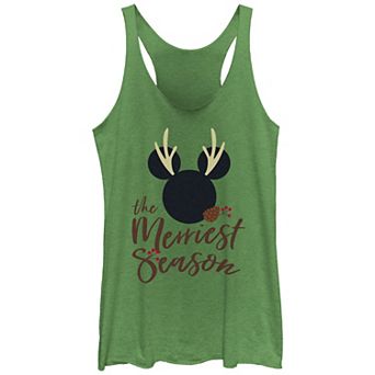 Disney's Mickey Mouse The Merriest Season Tri-Blend Juniors' Graphic Racerback Tank