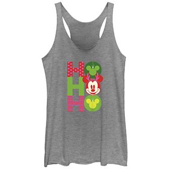 Disney's Mickey Mouse Christmas Ornaments Tri-Blend Juniors' Graphic Racerback Tank