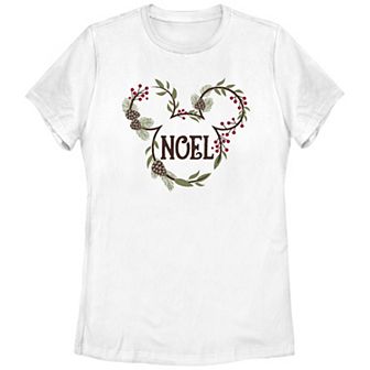 Disney's Mickey Mouse Noel Wreath Juniors' Graphic Tee