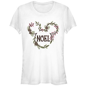 Disney's Mickey Mouse Noel Wreath Juniors' Graphic Tee