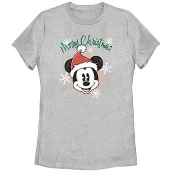 Disney's Mickey Mouse Merry Christmas Juniors' Graphic Tee