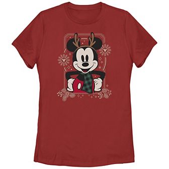 Disney's Mickey Mouse Winter Frame Juniors' Graphic Tee