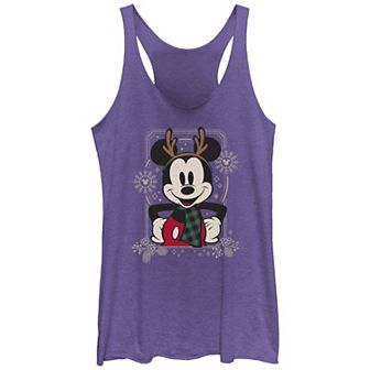 Disney's Mickey Mouse Winter Frame Tri-Blend Juniors' Graphic Racerback Tank