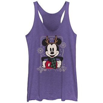 Disney's Mickey Mouse Winter Frame Tri-Blend Juniors' Graphic Racerback Tank
