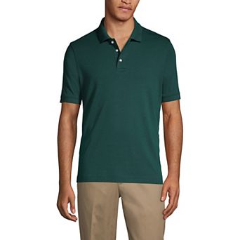 Big & Tall Lands' End School Uniform Short Sleeve Interlock Polo