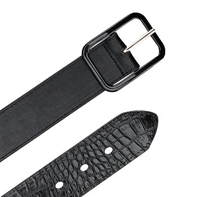 Women's LC Lauren Conrad 2-in-1 Reversible Tonal Crocodile Belt