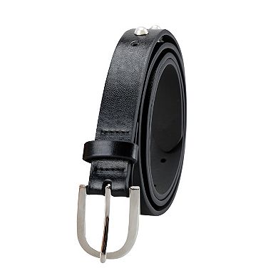Women's LC Lauren Conrad Adjustable Simulated Pearl Skinny Belt