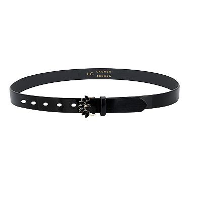 Women's LC Lauren Conrad Bejeweled Buckle Faux-Leather Harness Belt