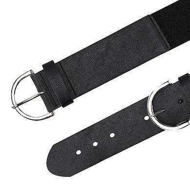 Women's LC Lauren Conrad Double Harness Buckle Wide Stretch Waist Belt