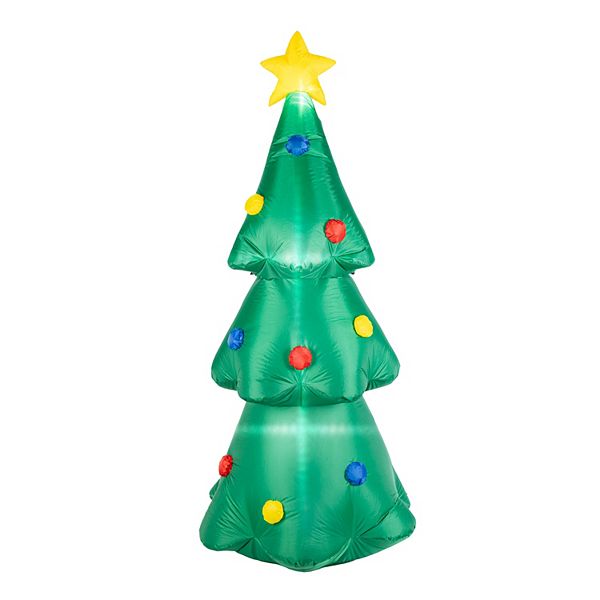 Inflatable 6ft Light-Up Christmas Tree Outdoor Decor - None