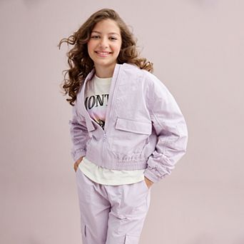 Girls 6-20 SO® Parachute Bomber Jacket in Regular & Plus Size