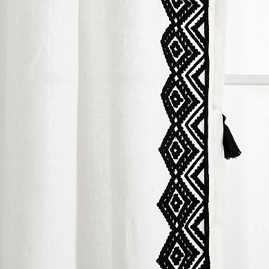 Lush Decor Aztec Tasseled Window Curtain Panel