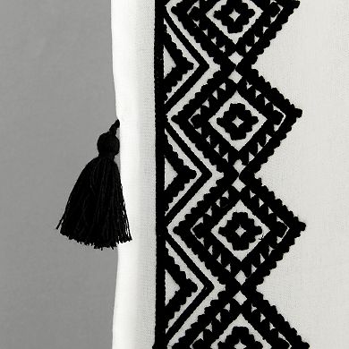 Lush Decor Aztec Tasseled Window Curtain Panel