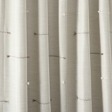 Lush Decor Boho Stripe Clip Jacquard Set of 2 Window Curtain Panels