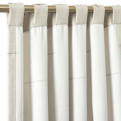 Lush Decor Boho Stripe Clip Jacquard Set of 2 Window Curtain Panels