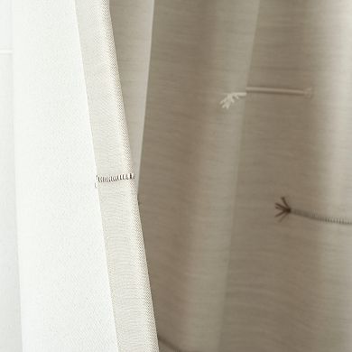 Lush Decor Boho Stripe Clip Jacquard Set of 2 Window Curtain Panels