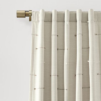 Lush Decor Boho Stripe Clip Jacquard Set of 2 Window Curtain Panels