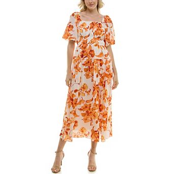 Women's Taylor Squareneck Ruffled Maxi Dress